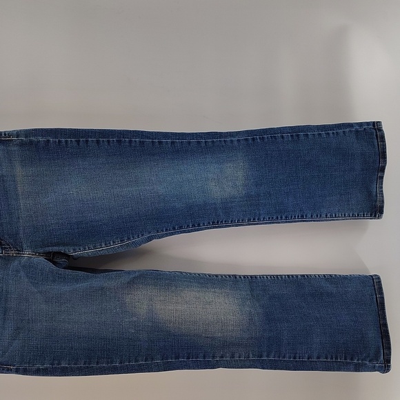 Levi's 529 Curvy Bootcut Denim Jeans Size 12 Material Fade Mid Rise - Picture 3 of 10